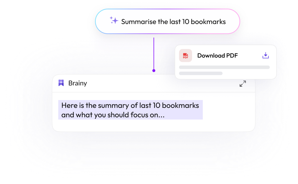 Bookmarx generating a summary of the last 10 bookmarks